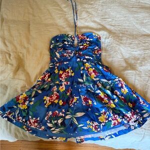 Anthropologie Blue Floral Dress